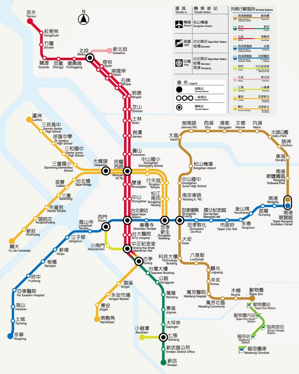 מפה של טייפה mrt נסיעה 