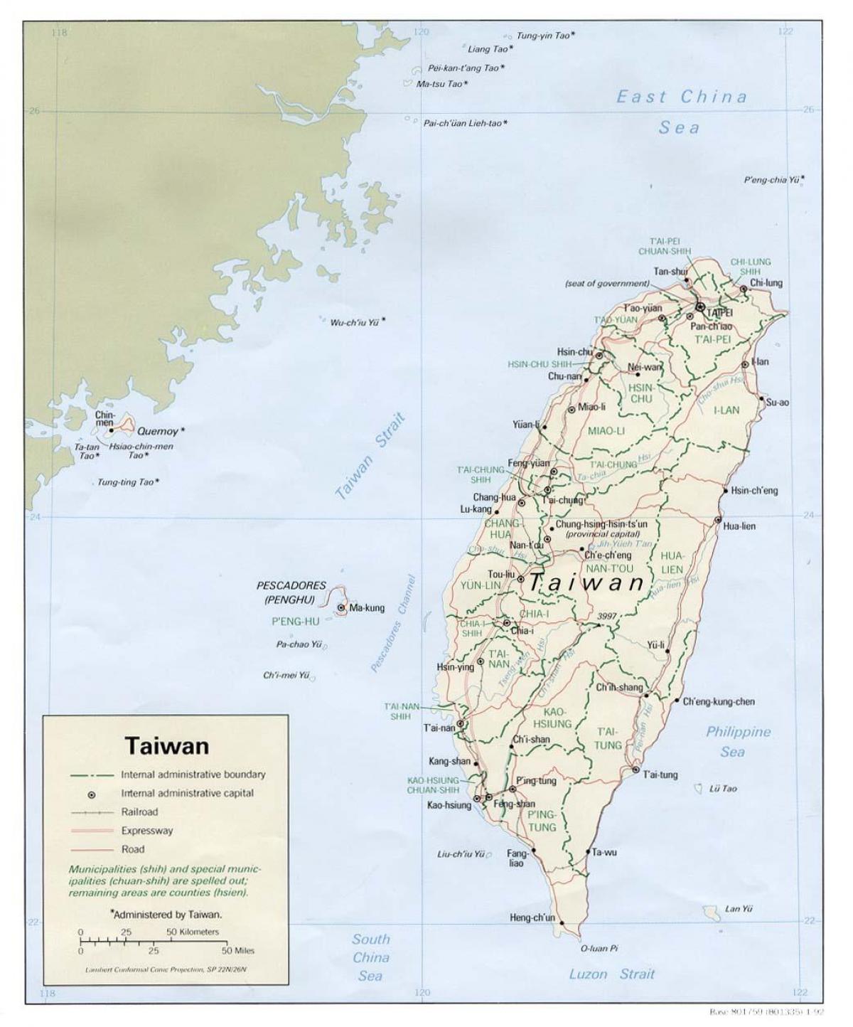 מפה של xinbei טייוואן