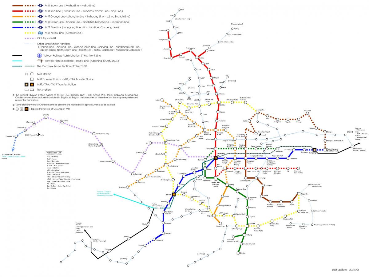 מפה של טייפה hsr תחנת