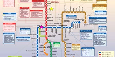 מפה של טייפה רכבת מקומית