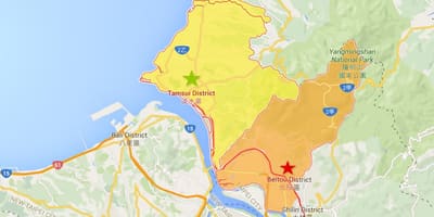 מפה של tamsui